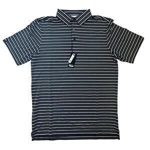 Straight Down|Reese Stripe Polo|Blue/Grey/White|NWT|SZ S‎